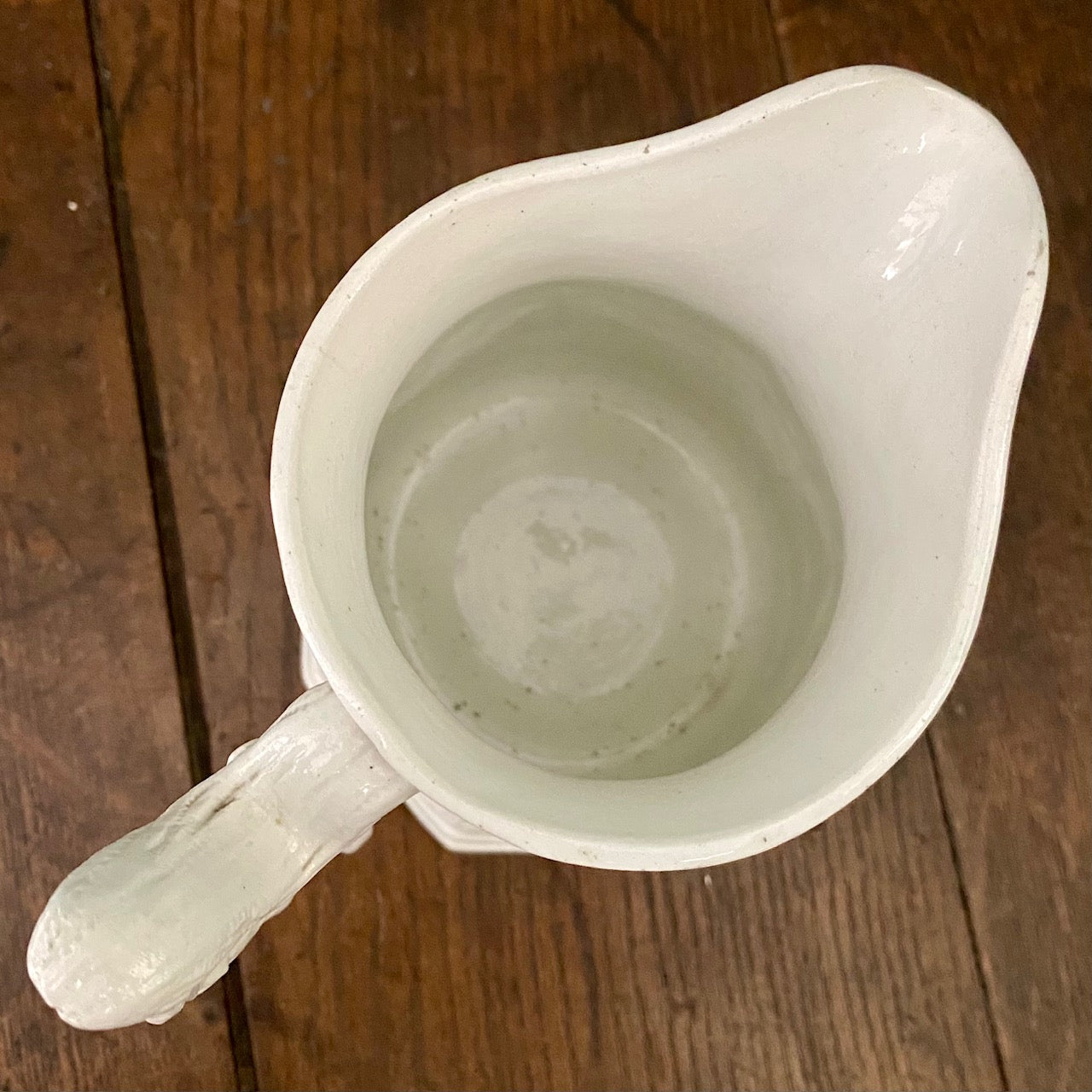 Relief Moulded White Pearlware Ironstone Jug  A161