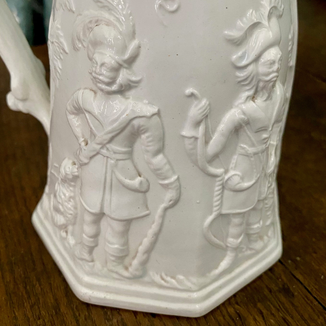 Relief Moulded White Pearlware Ironstone Jug  A161