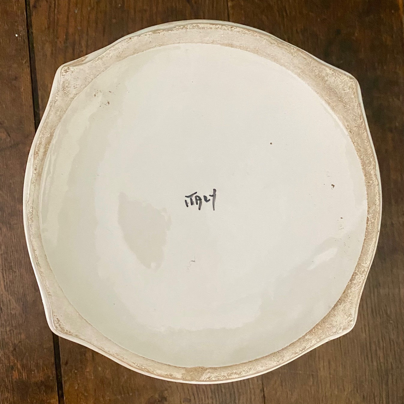 Vintage White Italian Ceramic Cachepot E133