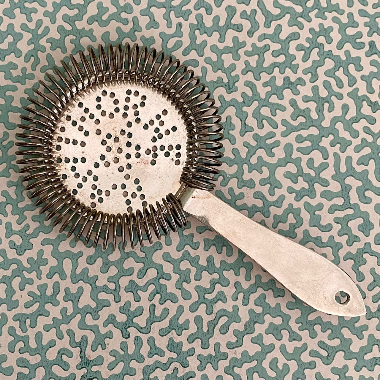 Art Deco Silver Plated Hawthorne Cocktail Strainer  G110