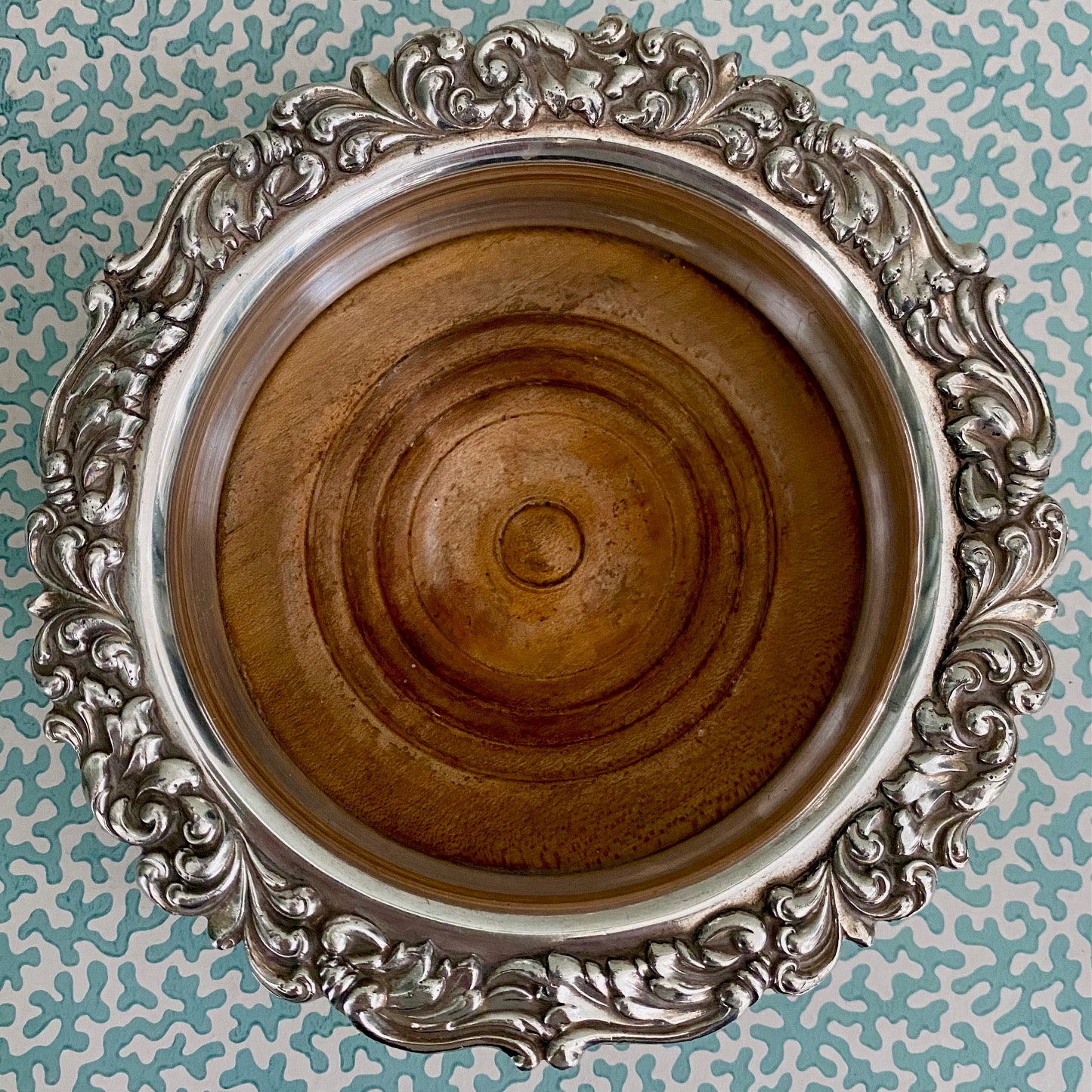 Set 4 Silver Plated Decorative Coasters  H157