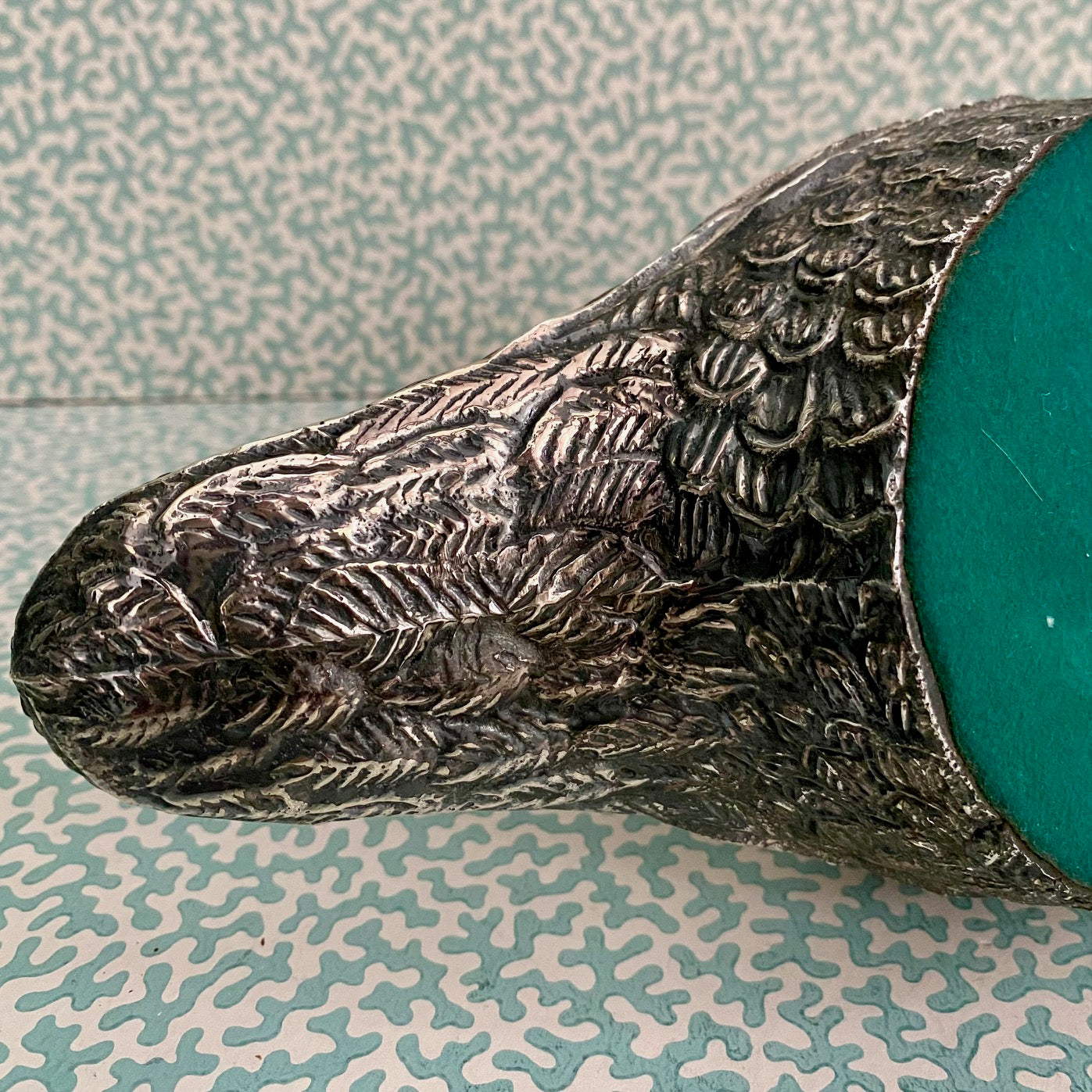 Silver Plated Duck Planter  U49