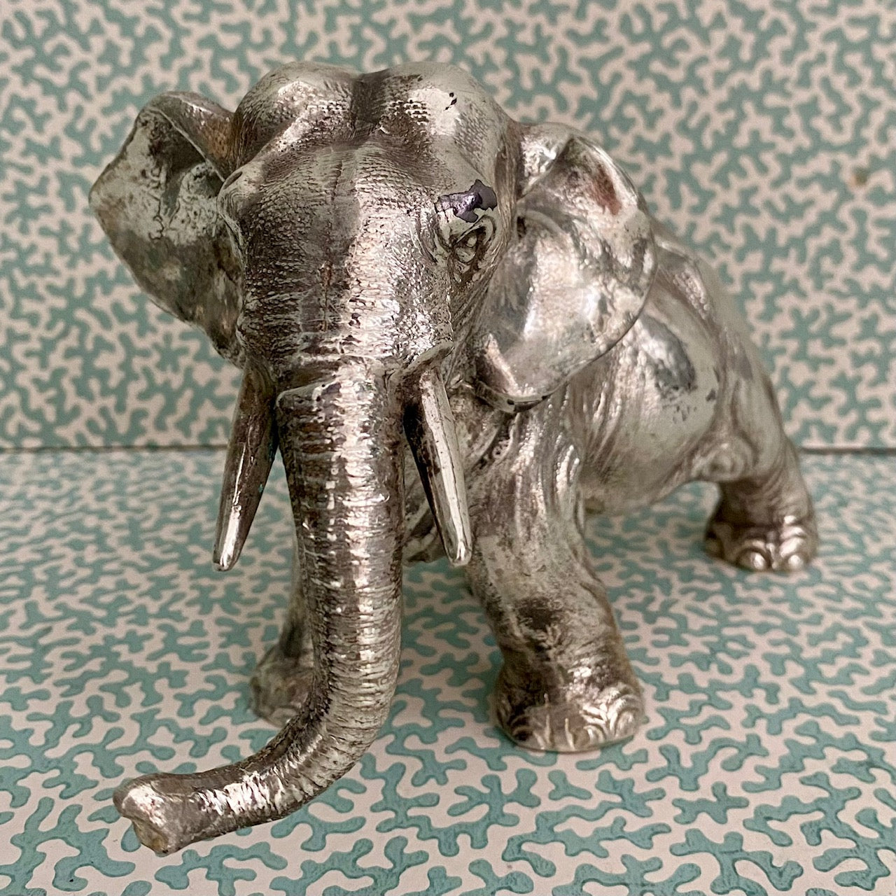 Vintage Silver Plated Indian Elephant  B67