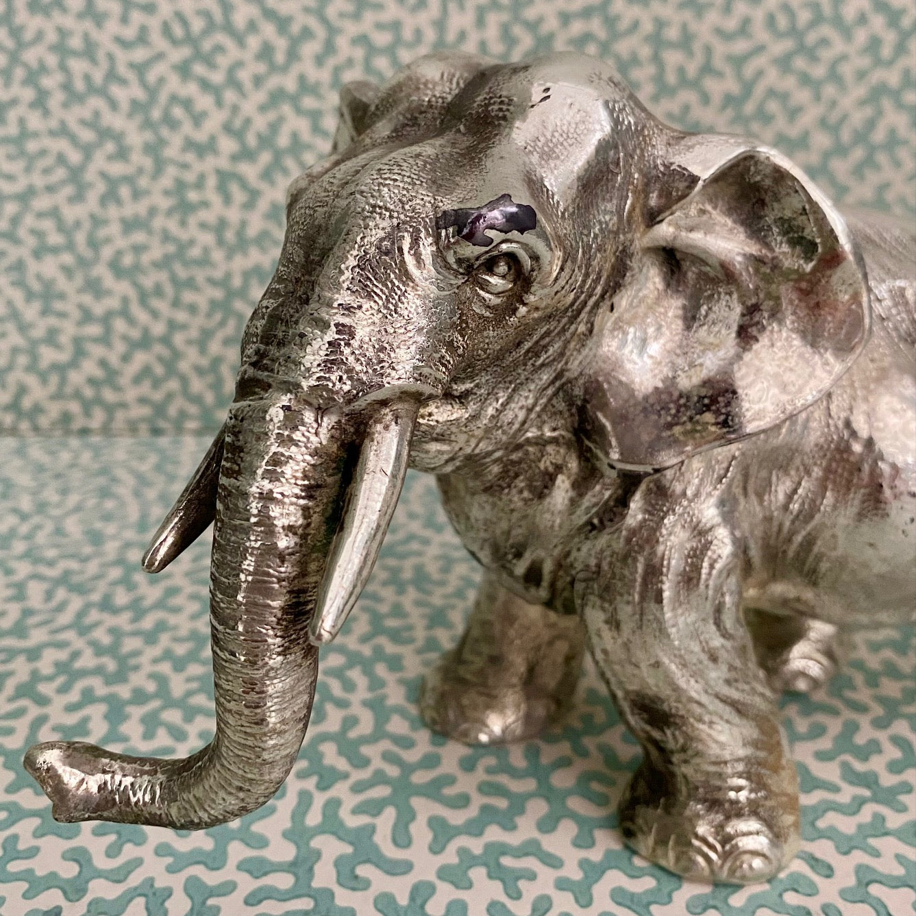 Vintage Silver Plated Indian Elephant  B67