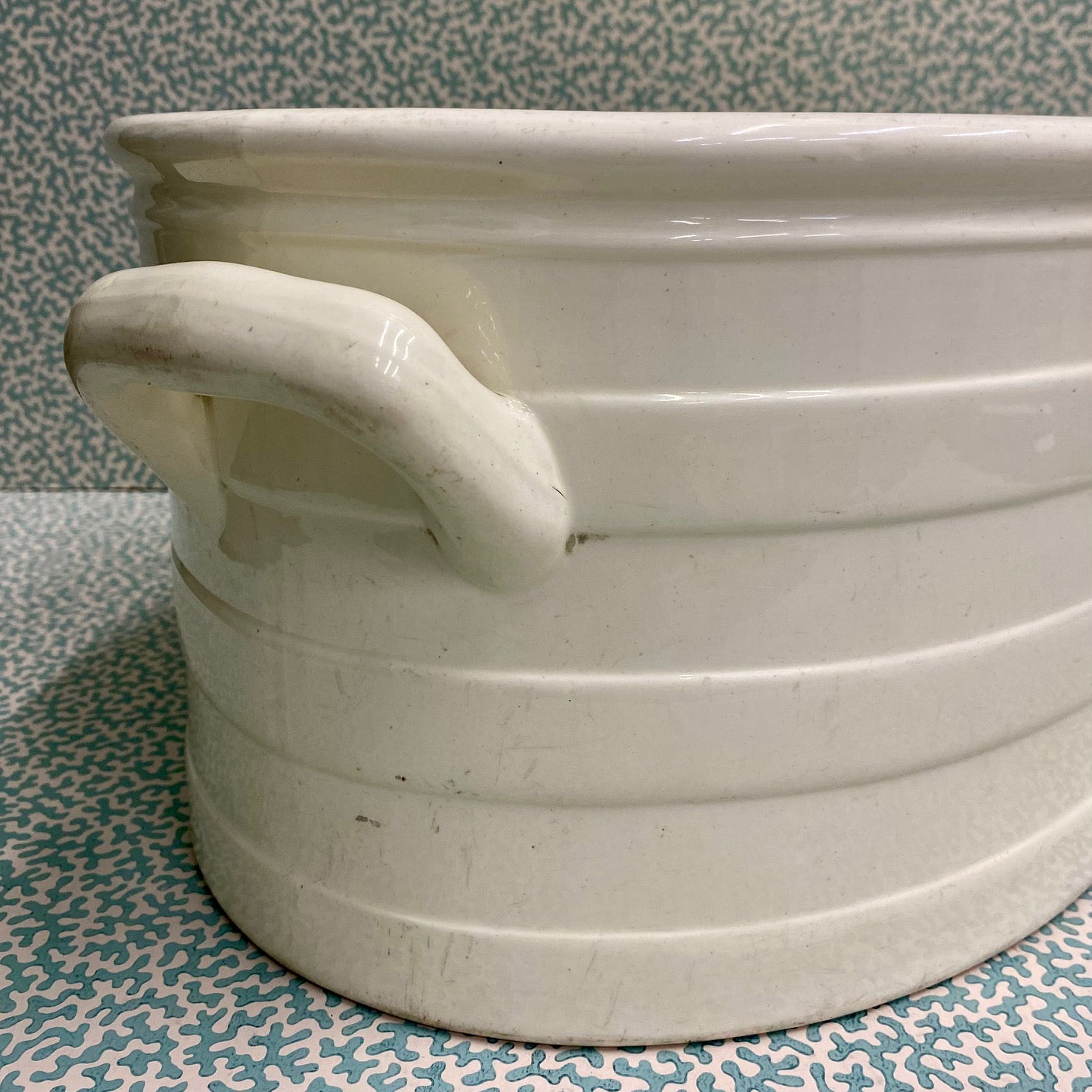 Fabulous Huge Spode Banded Ironstone Footbath  H159