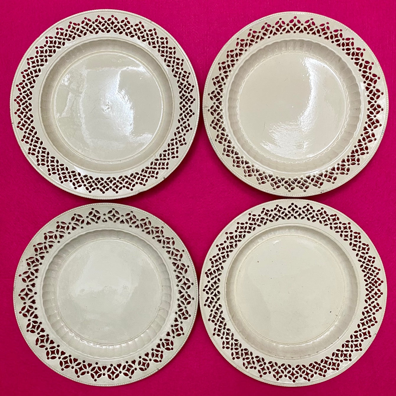 Antique Leeds Creamware Display  884