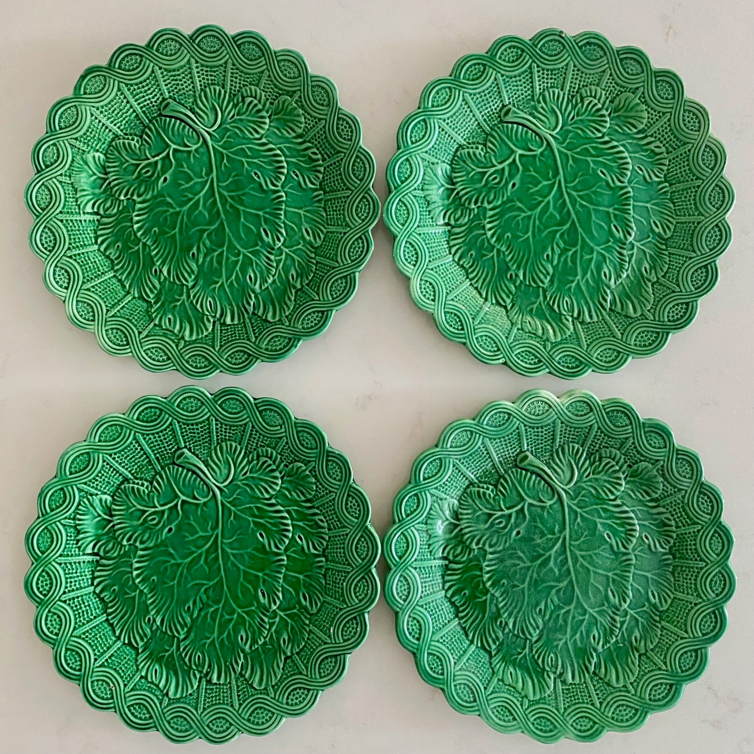 Antique Don Pottery Green Leaf Display  609