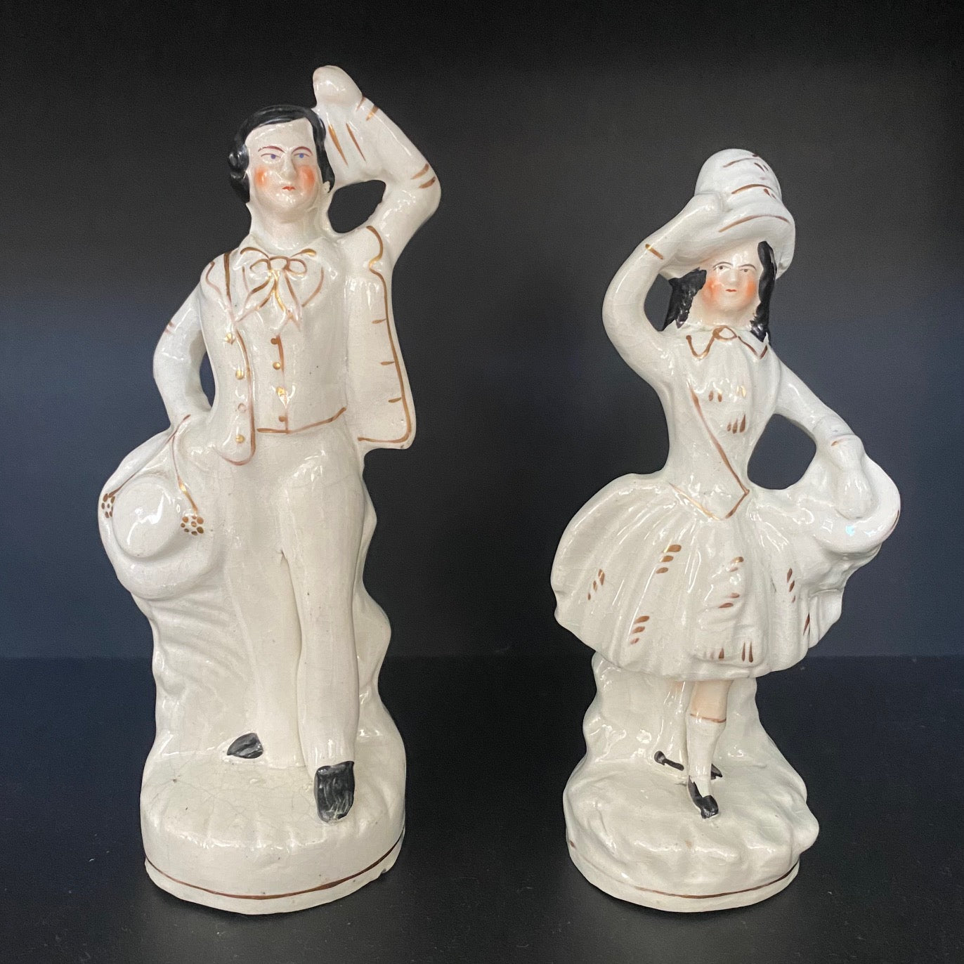 Huge Collection of 24 Victorian Staffordshire Figures  293