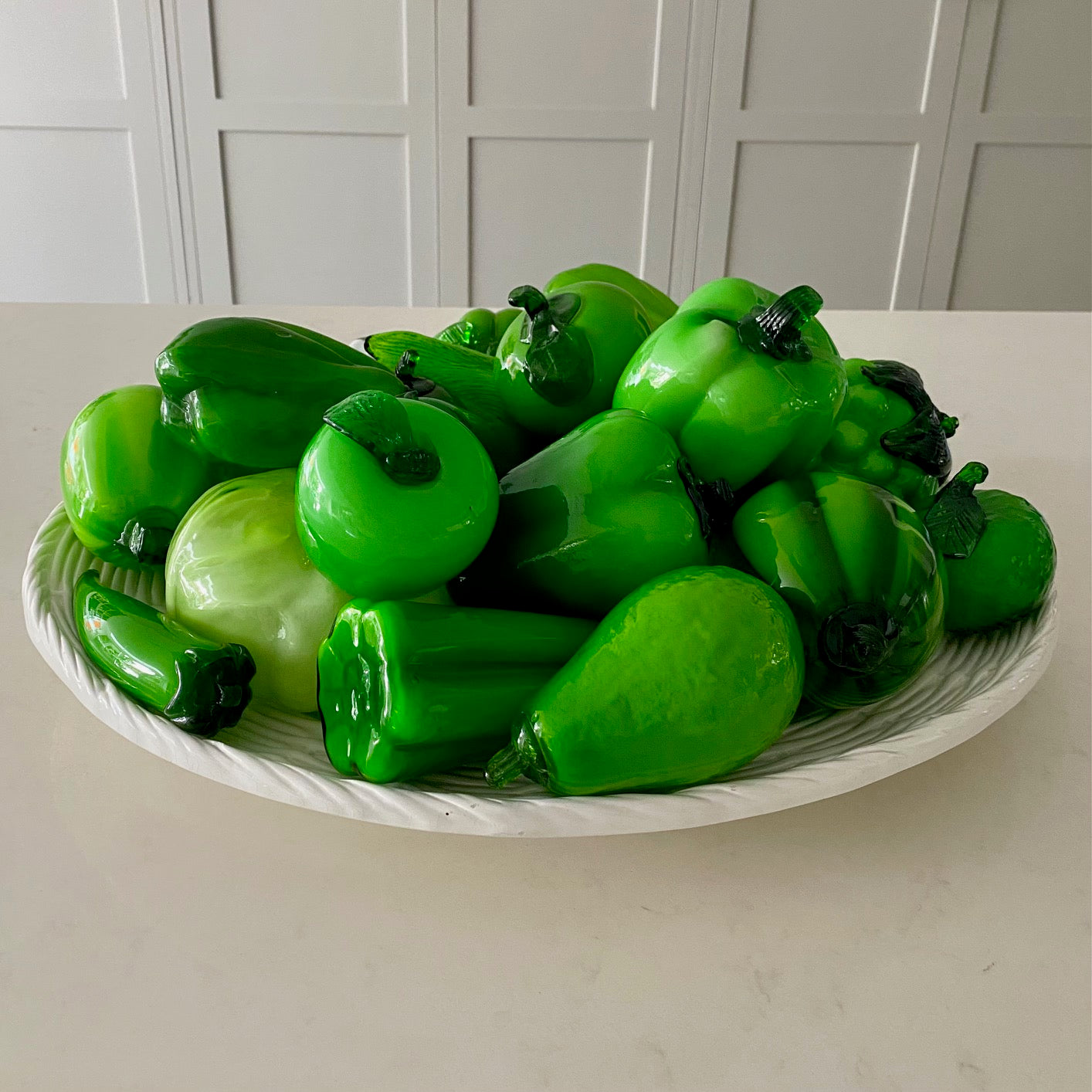 Vintage Murano Green Glass Fruit & Veg ??