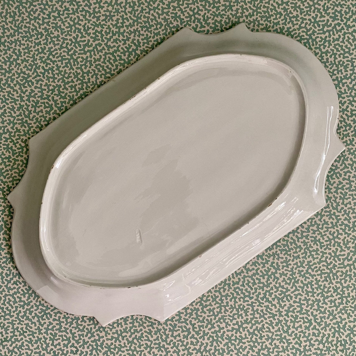 Large Italian White Serving Platter  G196