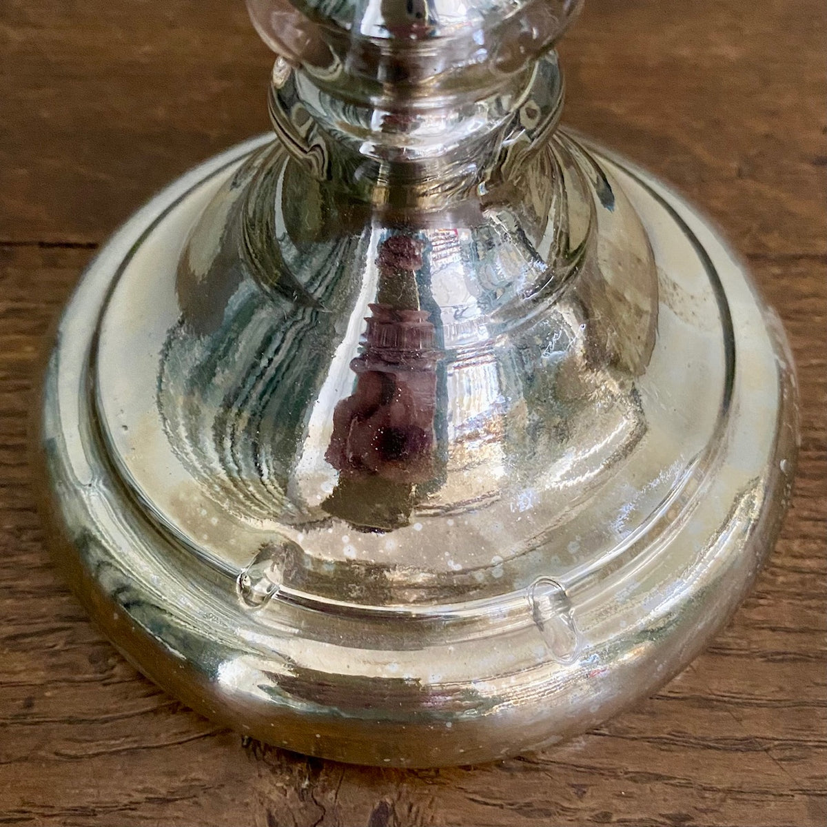Pair Mercury Glass Candlesticks  C97