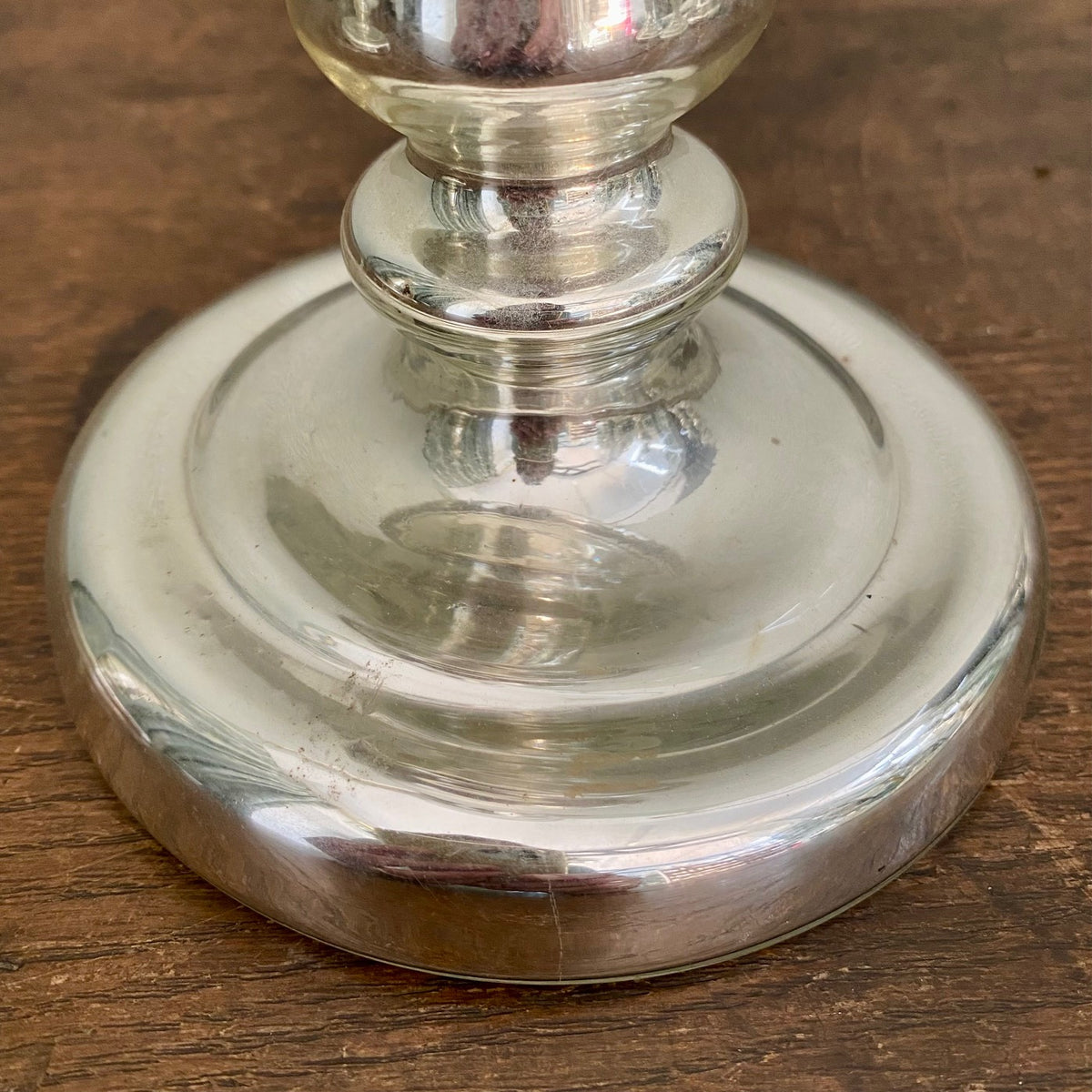 Pair Mercury Glass Candlesticks  378
