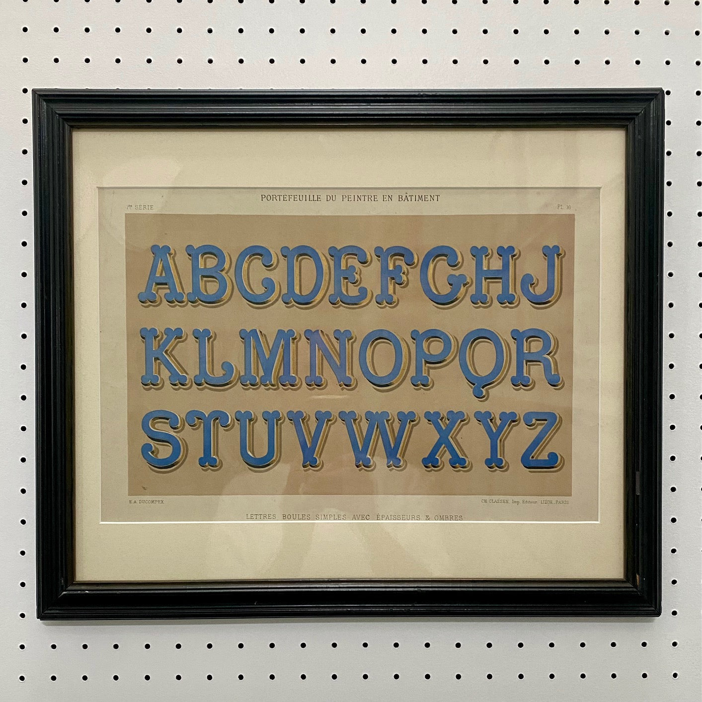 Set 12 Antique French Alphabet Prints