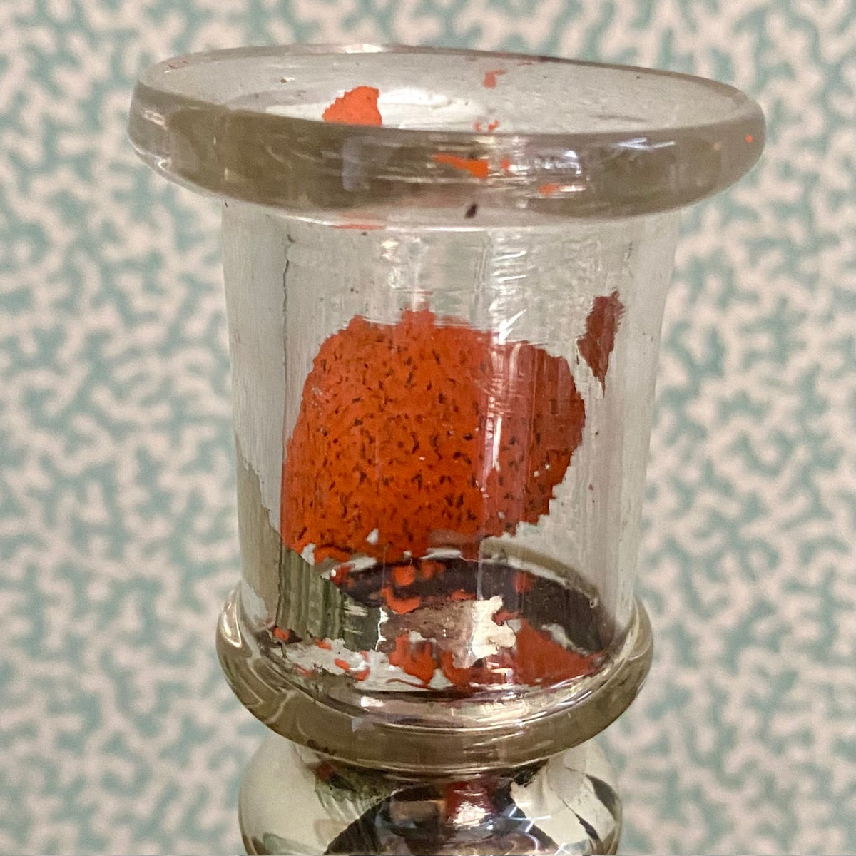 Pair Mercury Glass Candlesticks  378