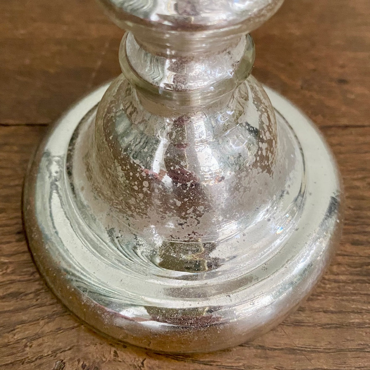 Pair Mercury Glass Candlesticks  T54