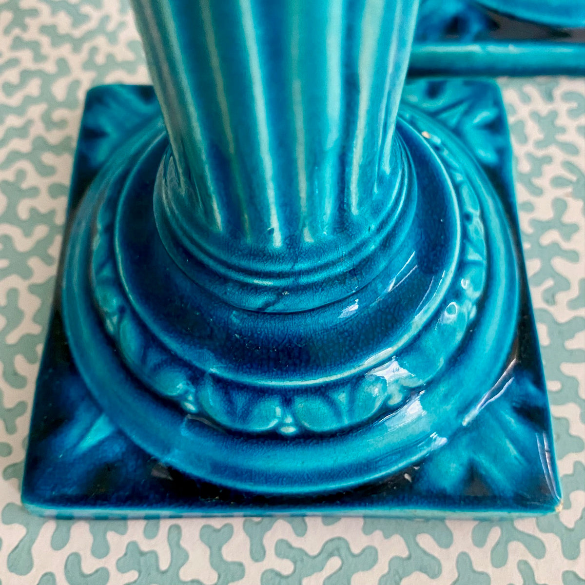 Set 4 Rare Bermantofts Faience Candlesticks c.1880  D89