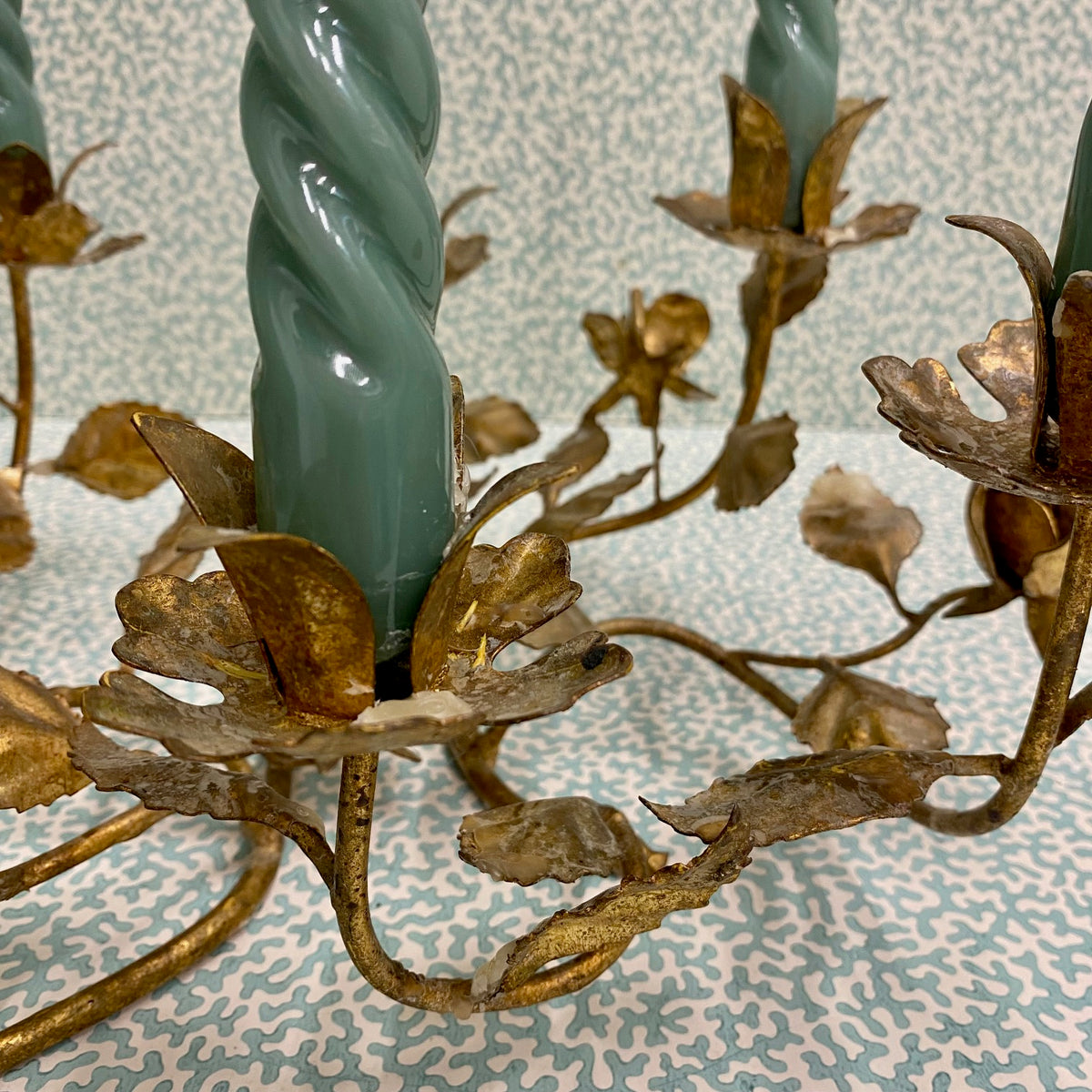French Gilt Metal Candelabra  R90
