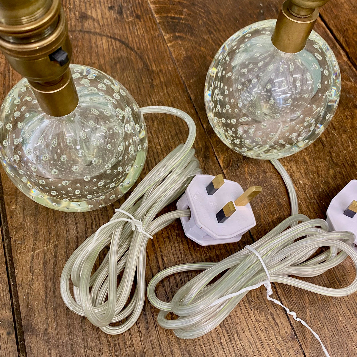 Pair Small Murano Bullicante Lamps  D166