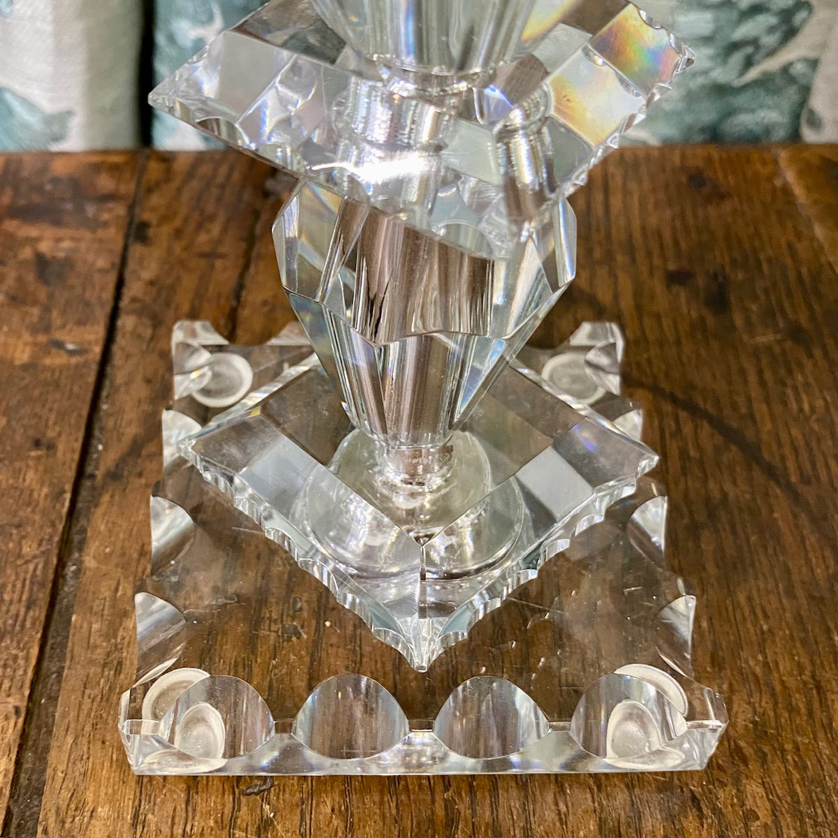 Pair Baccarat Small Cut Crystal Table Lamps  Y31