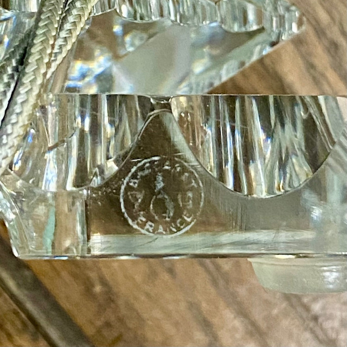 Pair Baccarat Small Cut Crystal Table Lamps  Y31