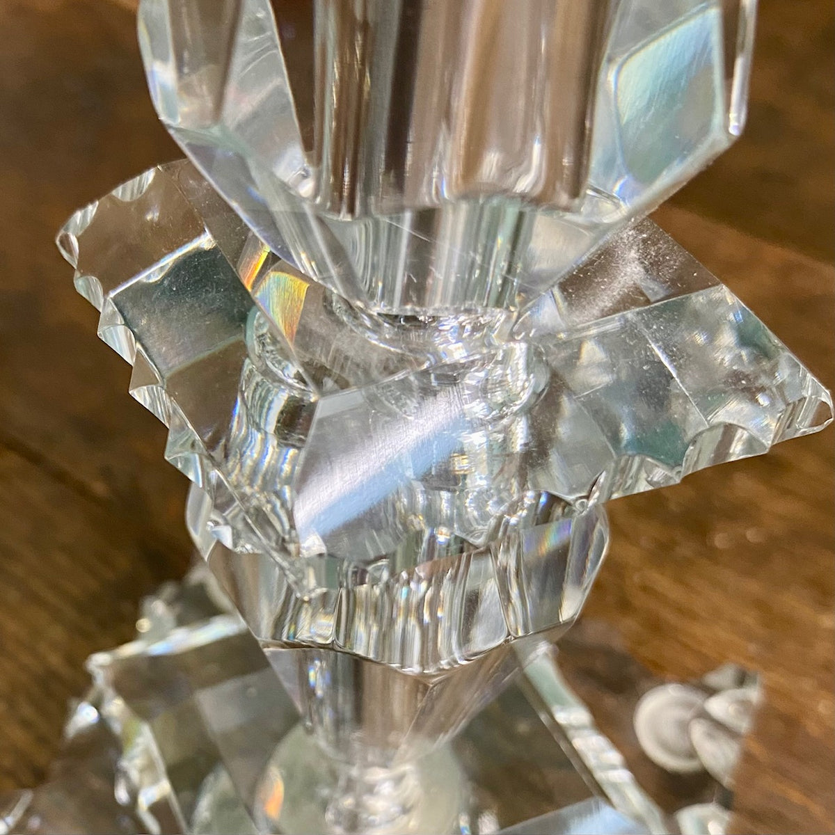 Pair Baccarat Small Cut Crystal Table Lamps  Y31