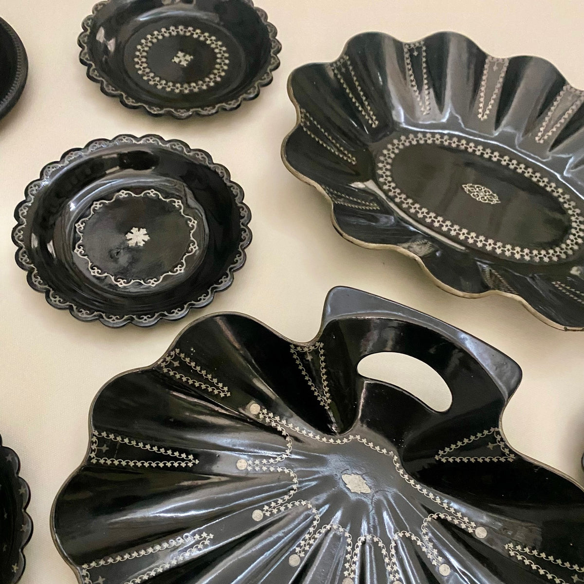 Antique Black Lacquer Display  V71