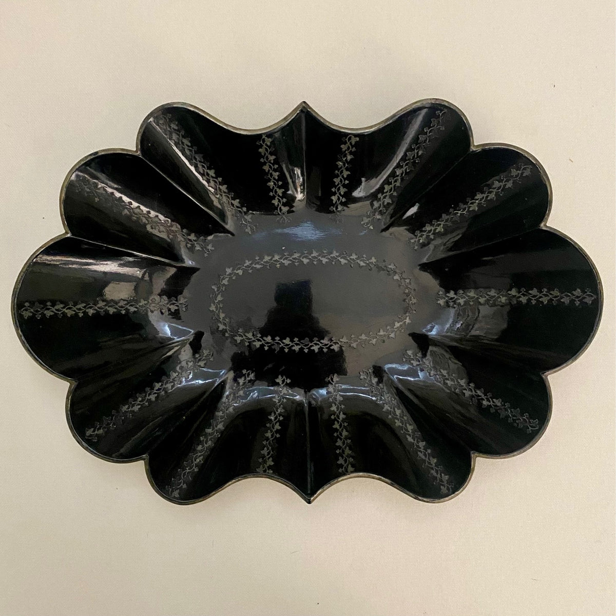 Antique Black Lacquer Display  V71