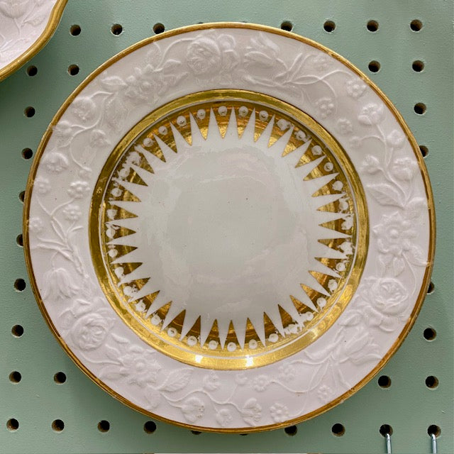 Antique Gold & White Porcelain Display