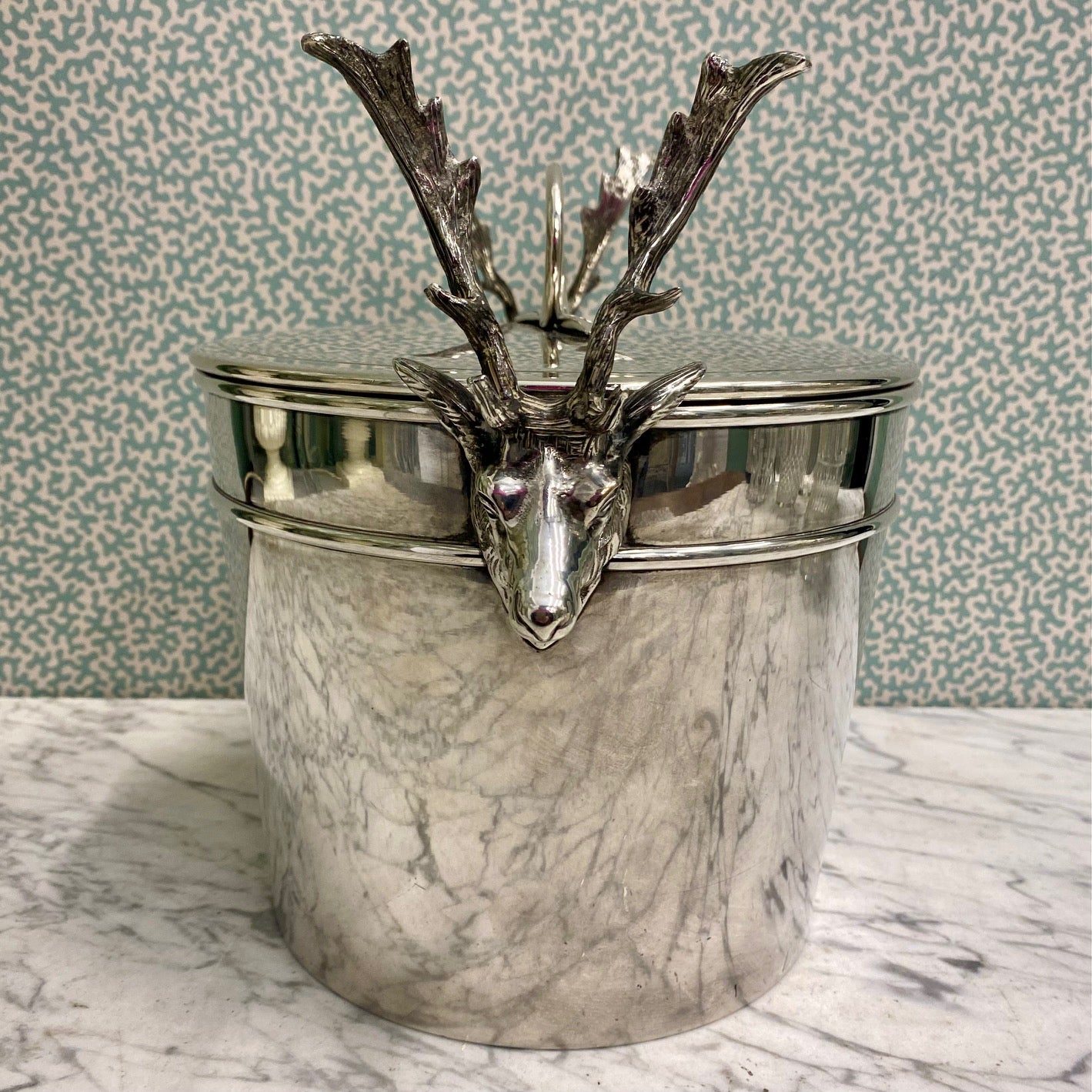 Duo 1960's Italian Stag Ice Bucket & Cooler