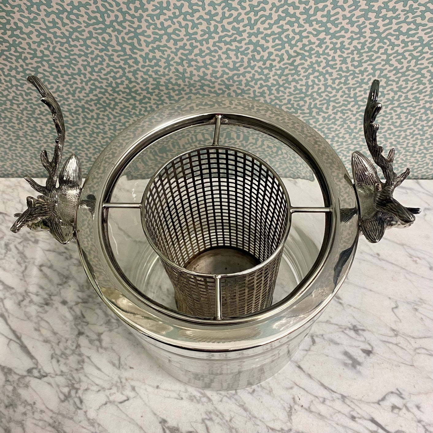 Duo 1960's Italian Stag Ice Bucket & Cooler