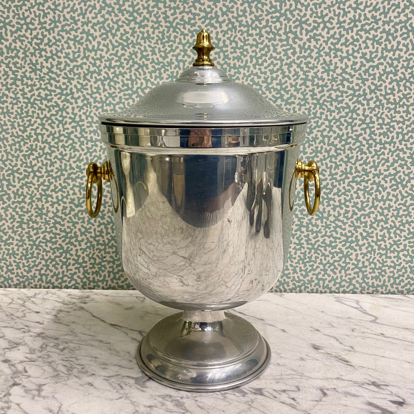 Vintage Italian Two Tone Urn Ice Bucket