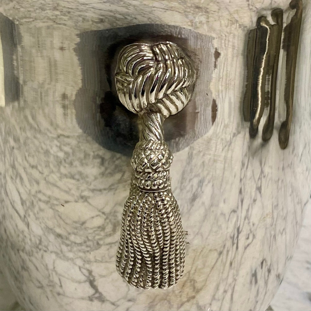 Silver Plated Tassel Wine Cooler