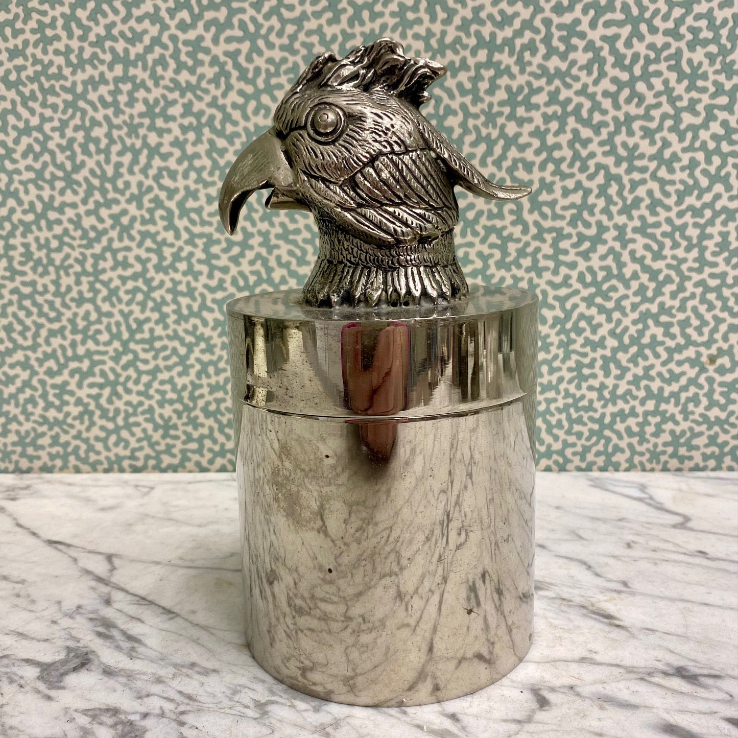 Small Vintage French Parrot Head Ice Bucket