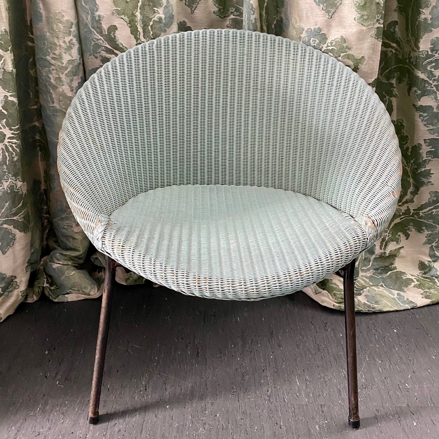 Duck-Egg LLoyd Loom 1950's Lusty Sputnik Chair