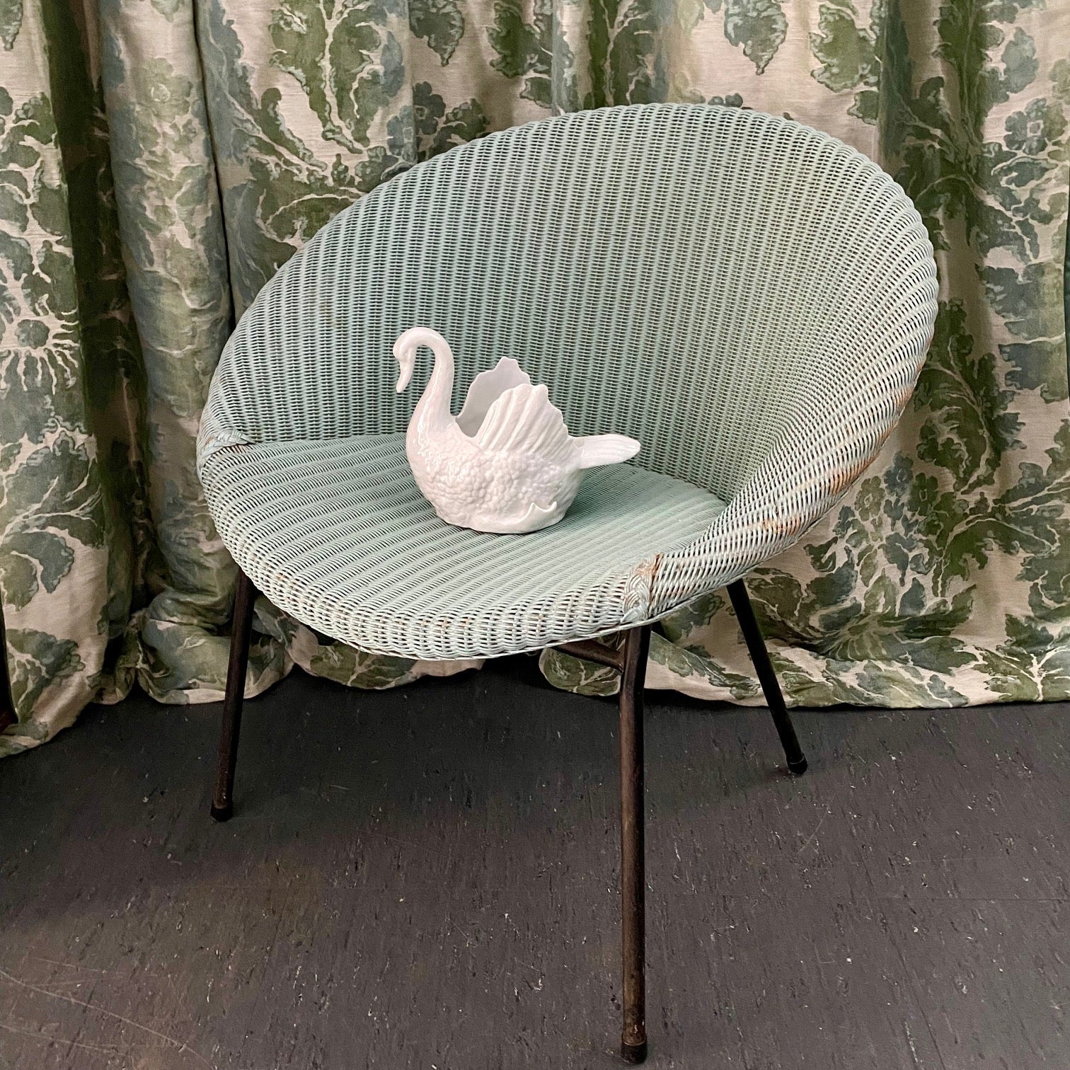Duck-Egg LLoyd Loom 1950's Lusty Sputnik Chair