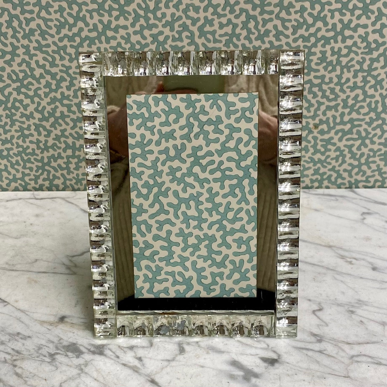 Small French Art Deco Mirror Photo Frame