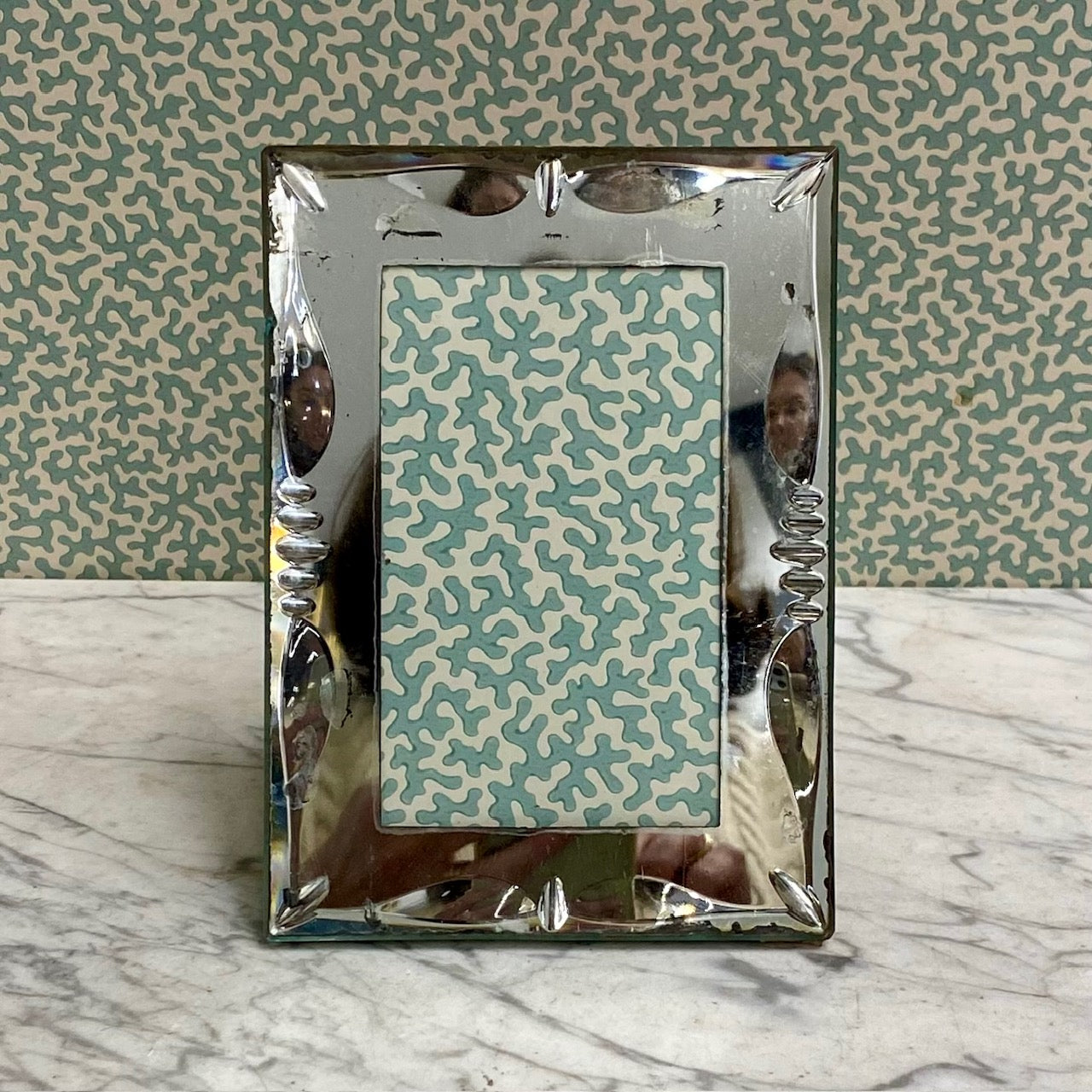 Small French Art Deco Mirror Photo Frame