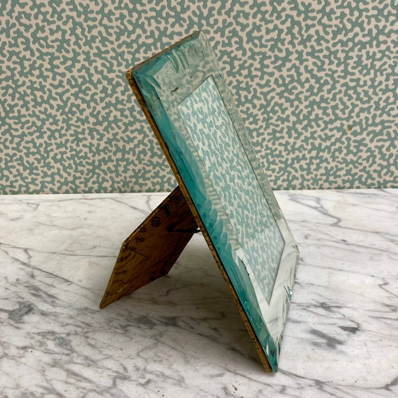 Small French Art Deco Mirror Photo Frame