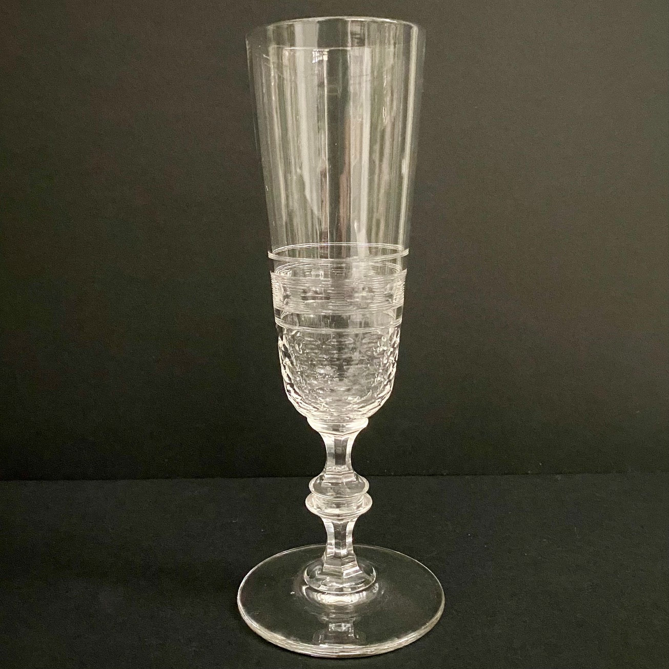 Exquisite Baccarat Crystal Champagne Flutes Set of 8