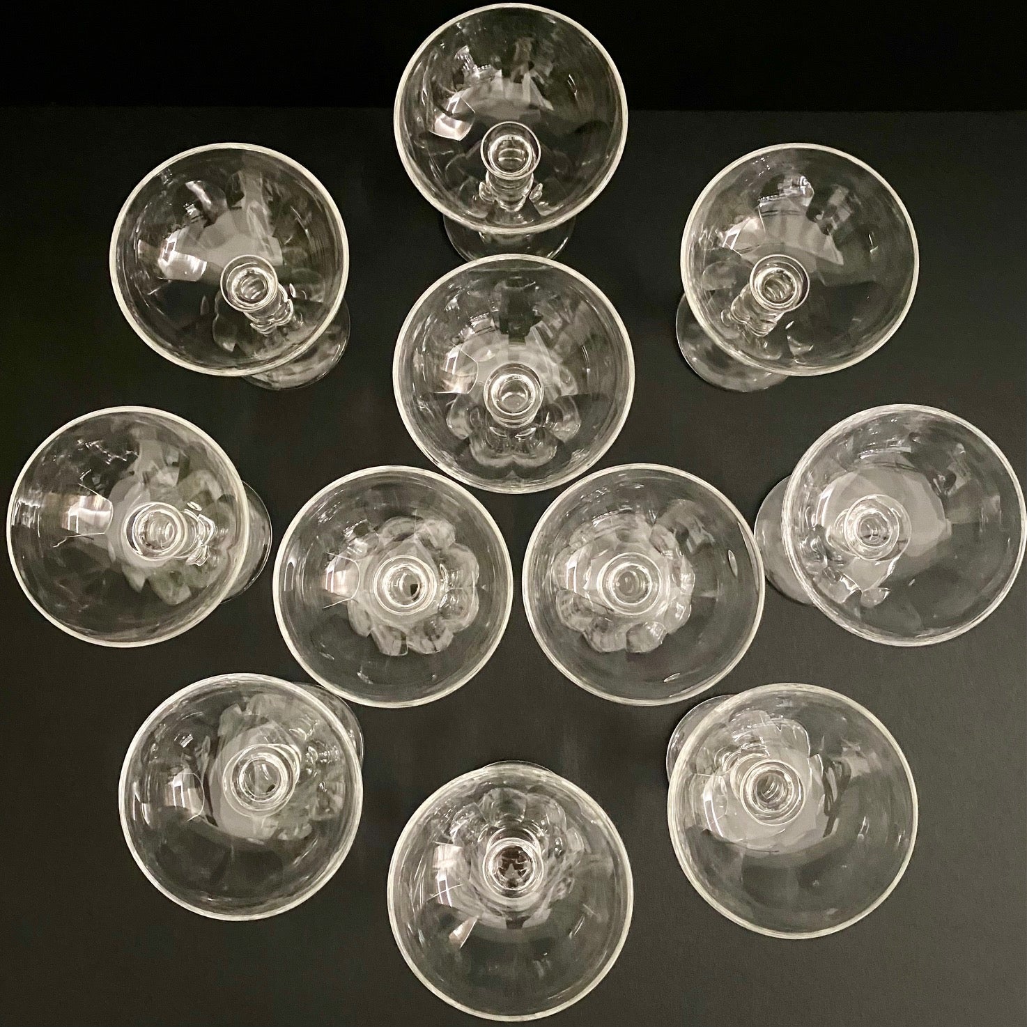 Set 11 Belgian Crystal Champagne Coupes