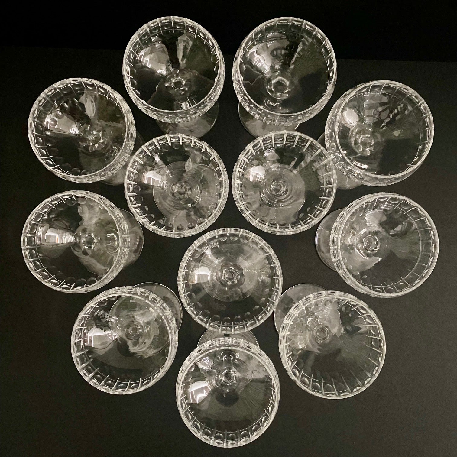 Stunning Crystal Champagne Coupes set of 12