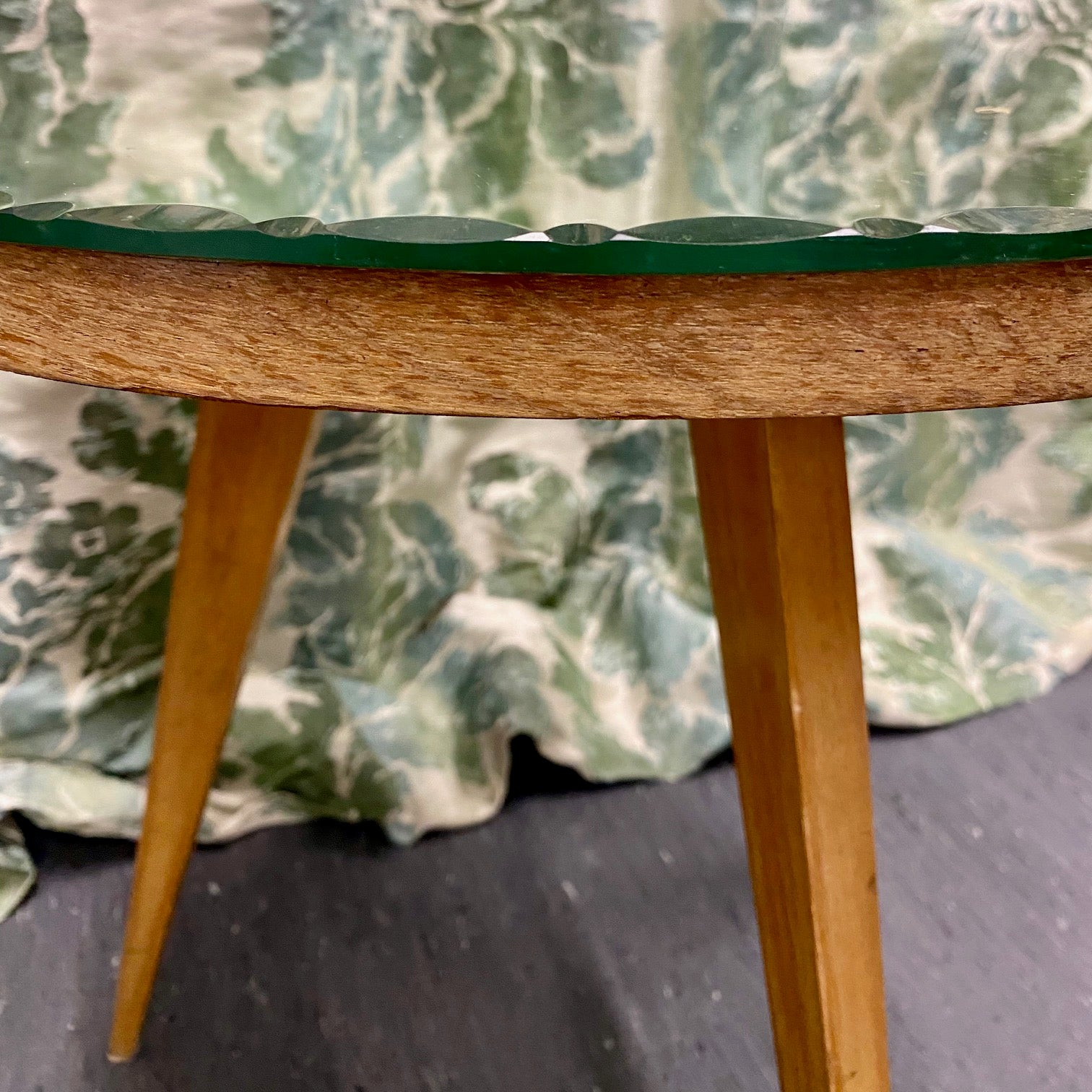 French Art Deco Mirror Side Table