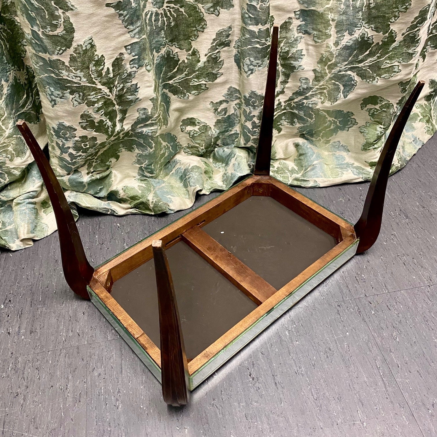 French Art Deco Rectangular Mirror Table