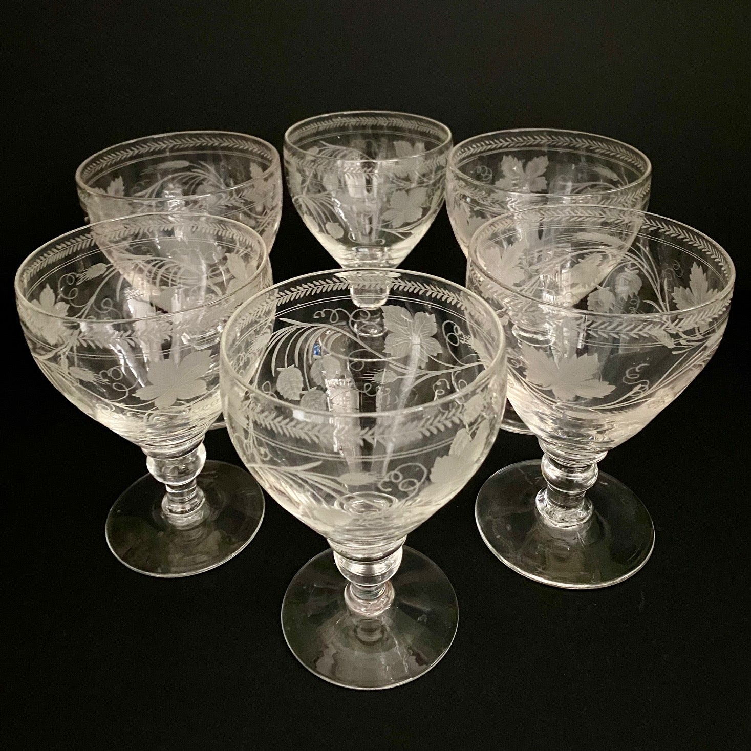 Rare Georgian Rummers Set of 6