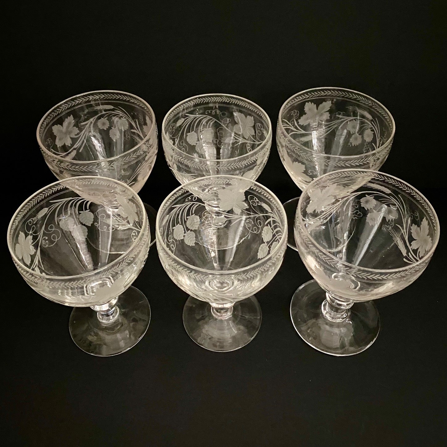 Rare Georgian Rummers Set of 6