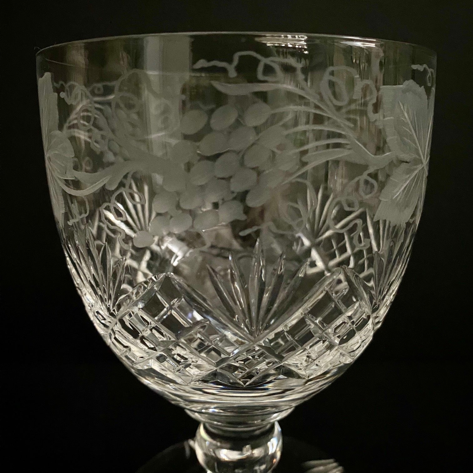 Pair Cut Crystal Goblets