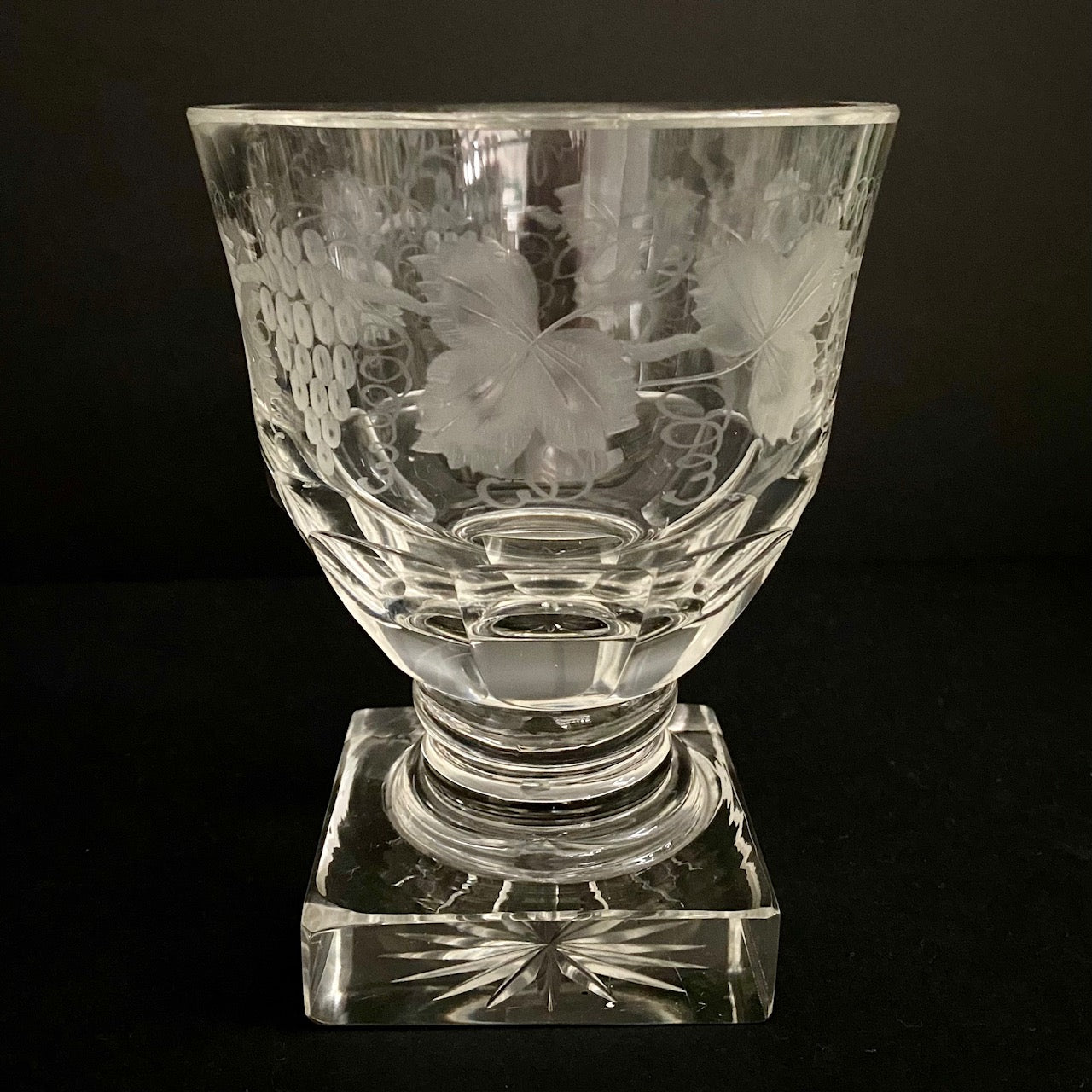 Edwardian Heavy Crystal Goblets Set of 6