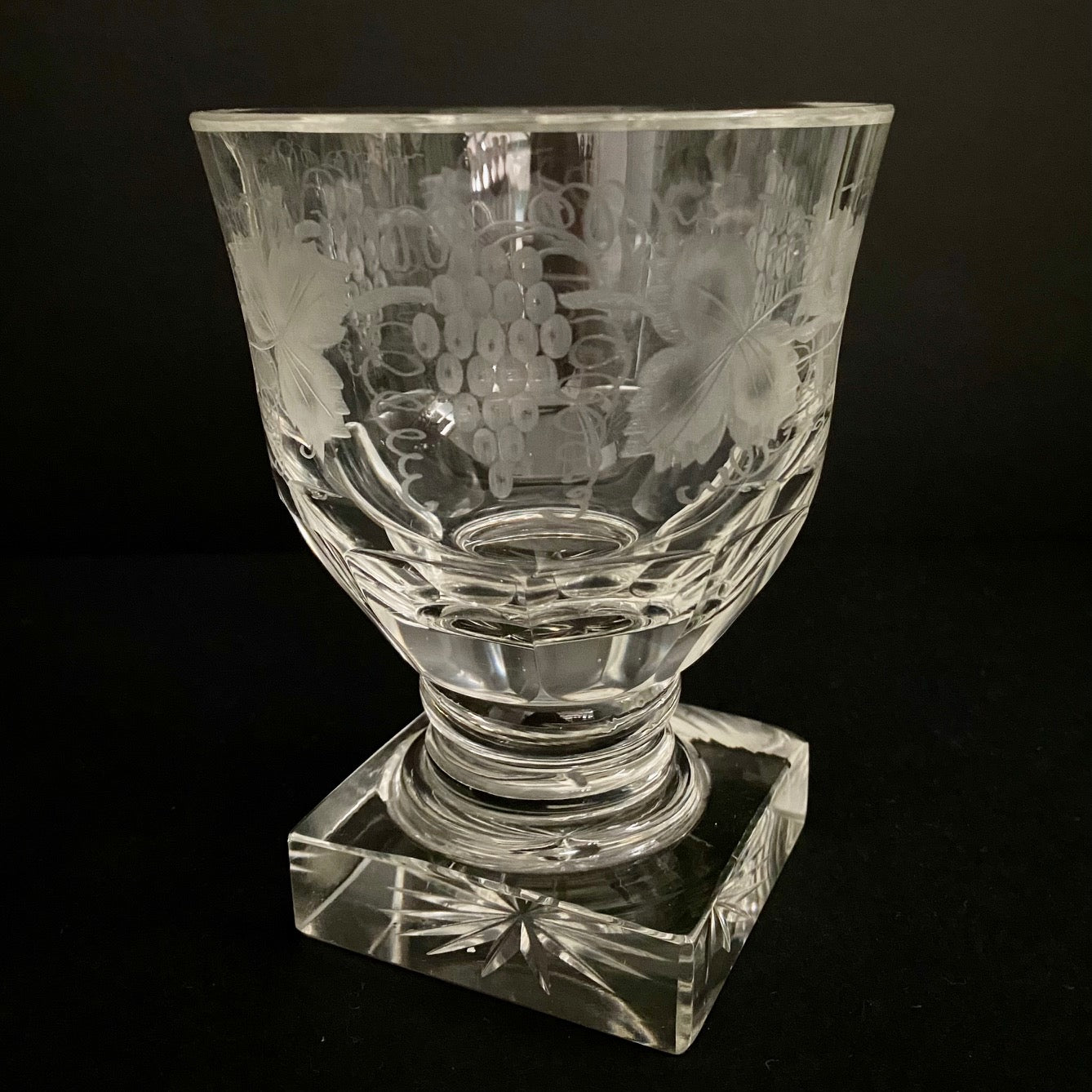 Edwardian Heavy Crystal Goblets Set of 6