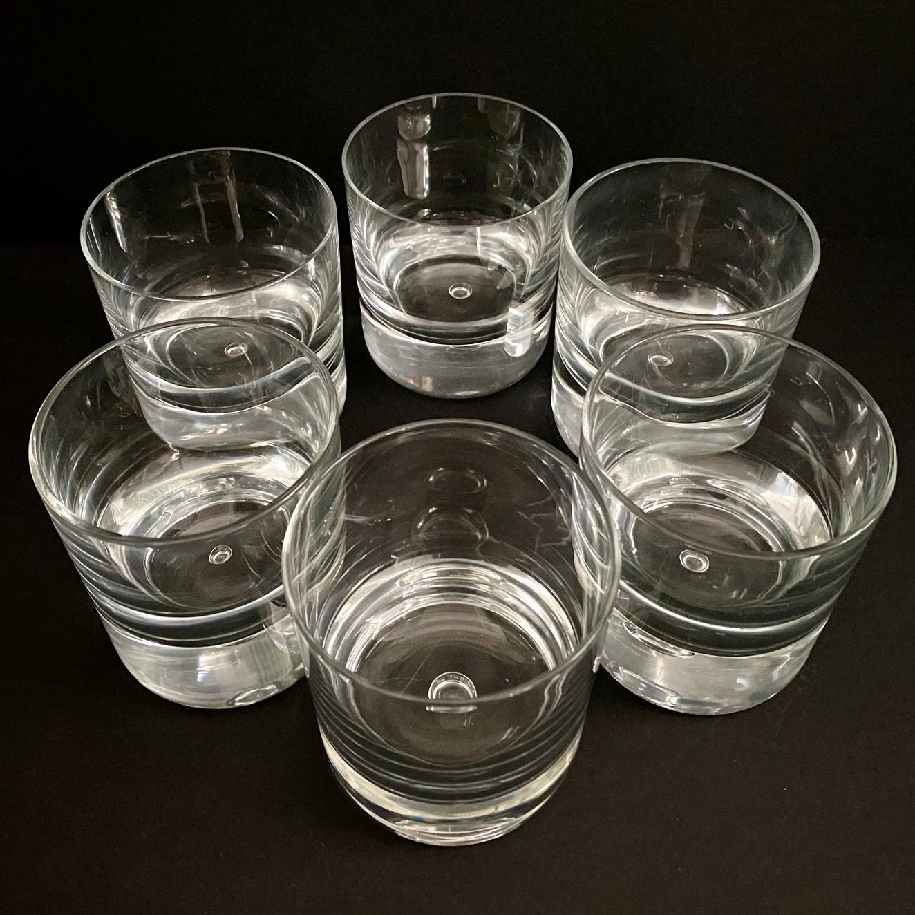 1970's French Crystal Tumblers Set of 6