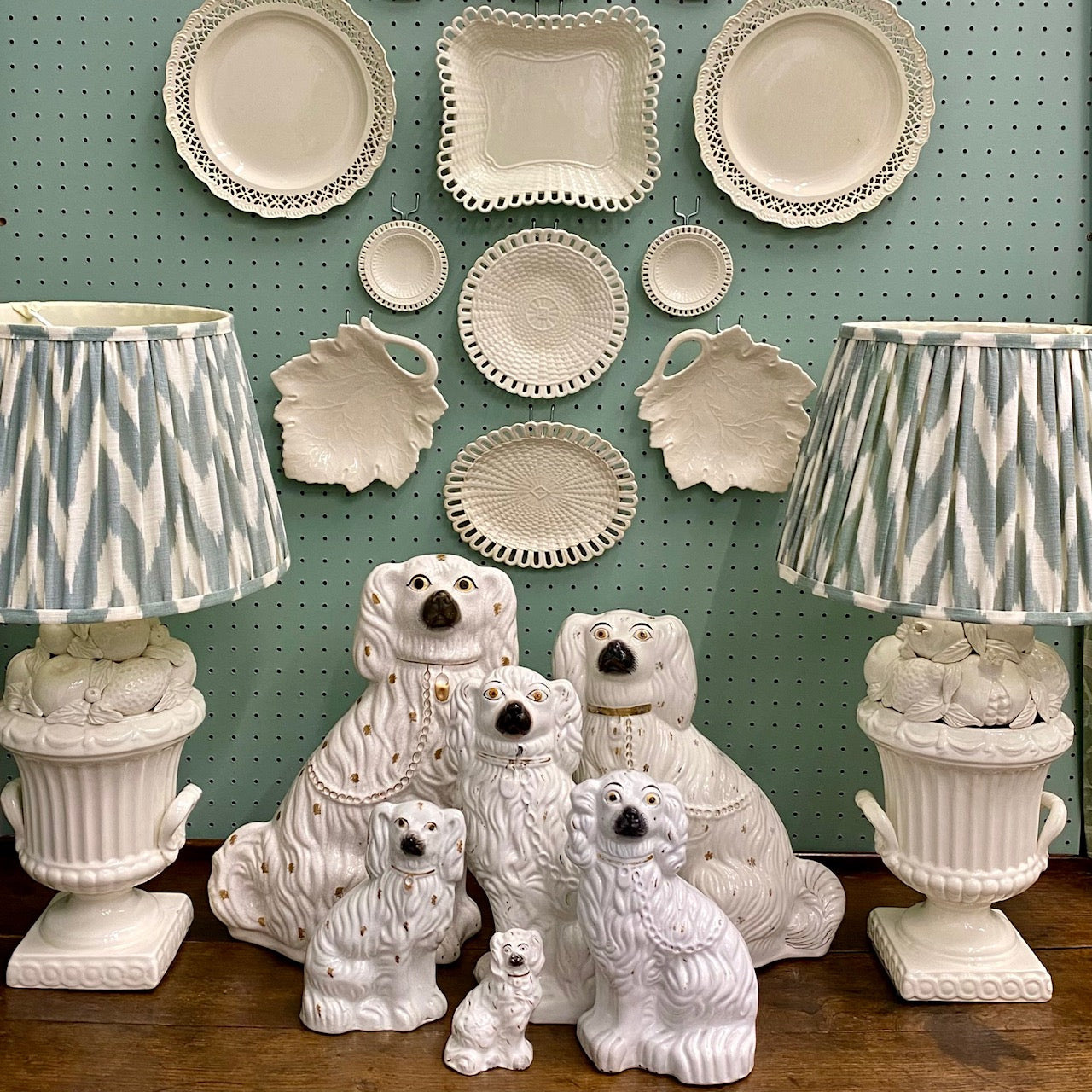 Collection of Victorian Staffordshire Dogs